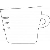 Measuring Cup Outline Illustration