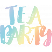 Unicorn Tea Party Word Art- Tea Party