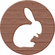 Easter Elements-Wood Coin Bunny