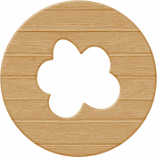 Easter Elements-Wood Coin Flower02