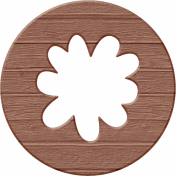 Easter Elements-Wood Coin Flower03