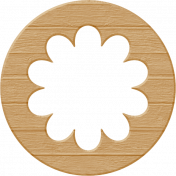 Easter Elements-Wood Coin Flower04