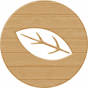 Easter Elements-Wood Coin Leaf