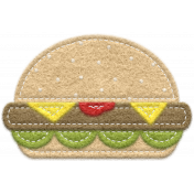 Food Day Collab BBQ felt hamburger