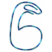 Number Clip Blue 6