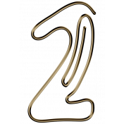 Number Clip Bronze 2