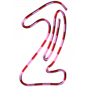 Number Clip Pink Red 2