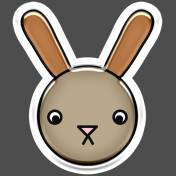 BYB Animals- Bunny Sticker