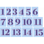 Free Spirit Numbers- Blue 1-15