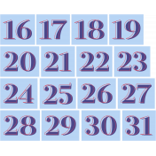 Free Spirit Numbers- Blue 16-31