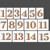 Free Spirit Numbers- Brown 1-15