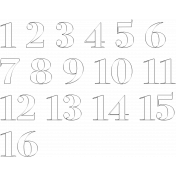 Free Spirit Numbers- Silver 1-16