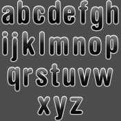 BYB Sticker Alpha- Black Letters