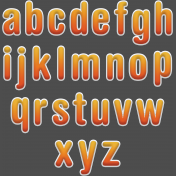 BYB Sticker Alpha- Orange Letters