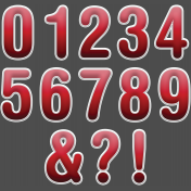 BYB Sticker Alpha - Red Numbers