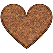 Christmas Cork Piece Heart 2