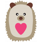 Valentine's Clip Art- Hedgehog