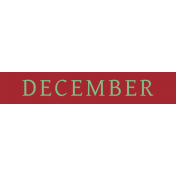 Home For The Holidays Elements- Label December