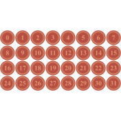 Tea And Toast Print Numbers- Red