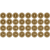 Tea And Toast Print Numbers - Brown