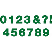 BYB Embroidered Alpha- Style 1 Numbers Green