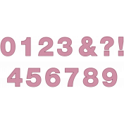 BYB Embroidered Alpha- Style 1 Numbers Pink Light