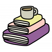 A Mug & A Book Elements- Sticker Book Pile