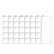 Blank Calendar Template- A4