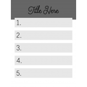 List Card Template 4b