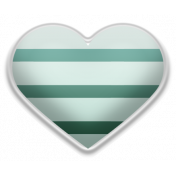 The Good Life- June Elements- Sticker Striped Heart 5