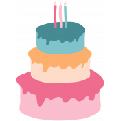 The Good Life: Birthday Illustrations- Cake 2 Color