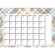 The Good Life July Calendar 5x7 Plaid