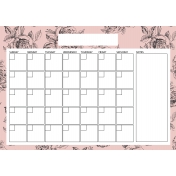 The Good Life July Calendar A4 Blank Floral