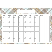 The Good Life July Calendar A4 Blank Plaid