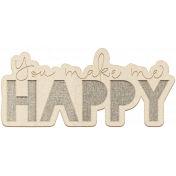 The Good Life July Elements- Chipboard Happy