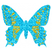 The Good Life Sept Elements- Glitter Butterfly Blue