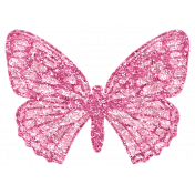 The Good Life Sept Elements- Blitter Butterfly Pink