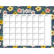 The Good Life: November Calendars- Blank 8.5x11 