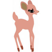 The Good Life- December Elements- Sticker Deer Pink