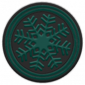 The Good Life- January 2019- Elements Kit- Badge Snowflake Green 02