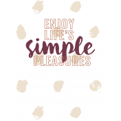 The Good Life: November 2019 Pocket Cards Kit- Simple Pleasures 3x4