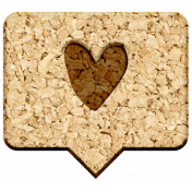 The Good Life- November 2019 Elements- Wood Label Heart