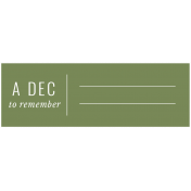 The Good Life: December 2019 Christmas Labels & Words Kit- label a december to remember