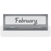 Clear Calendar Tabs Kit- clear tab february