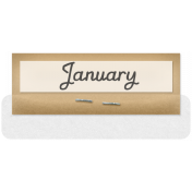Clear Calendar Tabs Kit- clear tab january