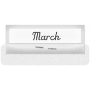 Clear Calendar Tabs Kit- clear tab march