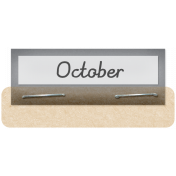 Clear Calendar Tabs Kit- clear tab october