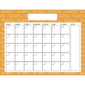 The Good Life- April 2020 Calendars- Calendar 2 8.5x11 Blank