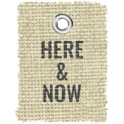 Burlap Word Tags Kit- here and now