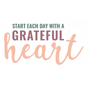 The Good Life- May 2020 Elements- Sticker Grateful Heart